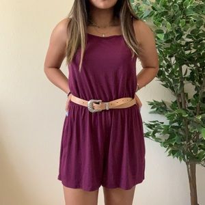 NWT H&M Burgundy Basic Romper